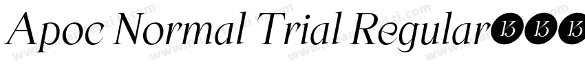 Apoc Normal Trial Regular字体转换
